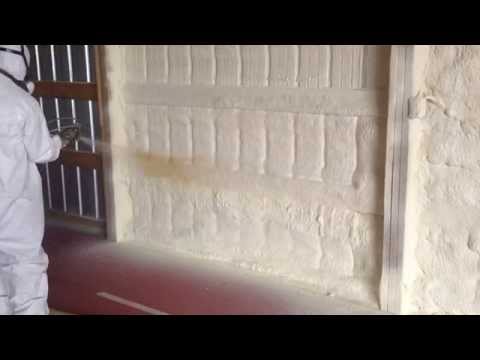 Spray foam insulation a Pole Barn